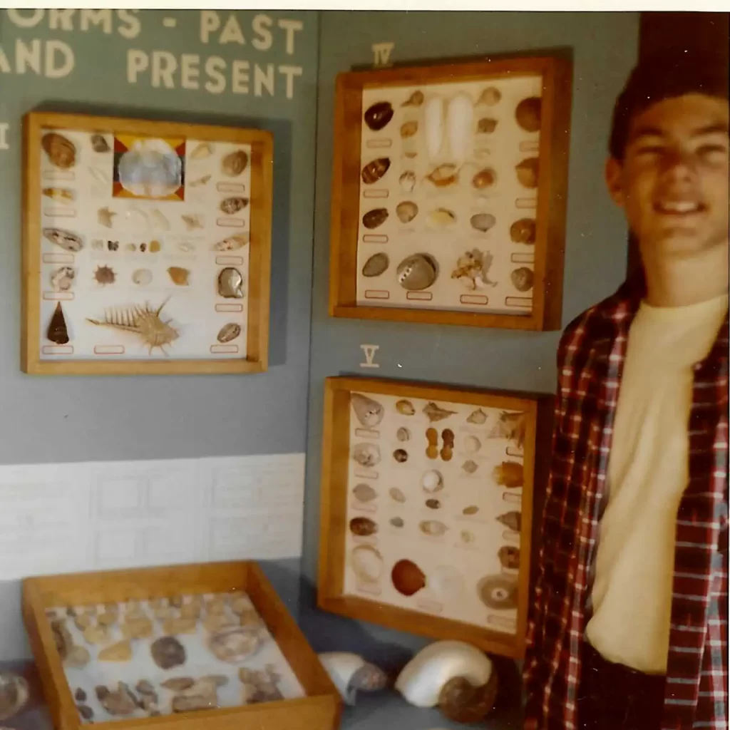 Molluscan Forms Past and Present at school science fair, April 1959