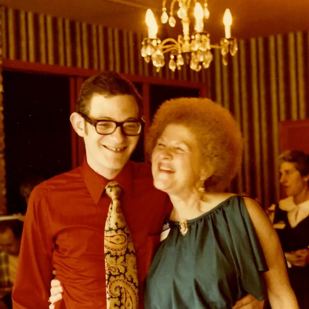 Mom and Steve at grandpa's 90th birthday, April 80