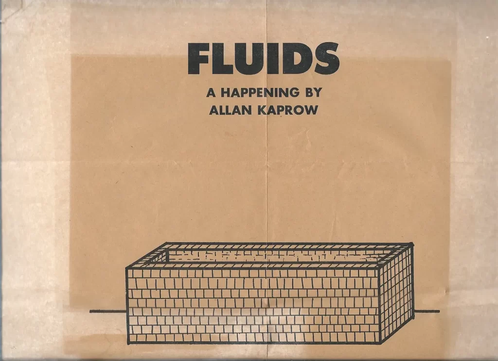 Participated in FLUIDS, an interactive art installation by Alan Kaprow in LA in 65