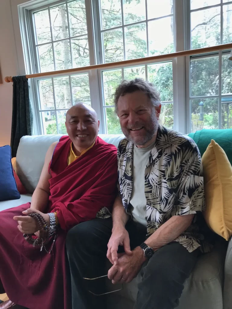 with Lama Tratop during Kalamazoo Sangha retreat session at our home, April '19