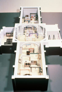 A detailed scale model of a hypothetical installation helped win the USIA design competition.
