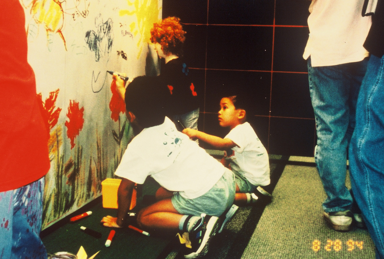 Painting together sparks connection.