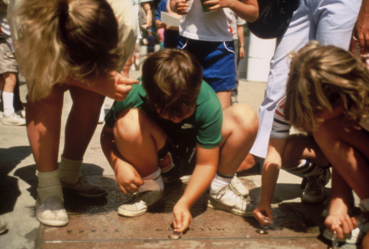 The timeline’s last 3/8” represents 7,500 years of recorded history. Here, kids use magnifiers to gain a sense of geologic time’s huge scale by reading key events engraved into a 3/8” stainless steel strip at the timeline’s end.